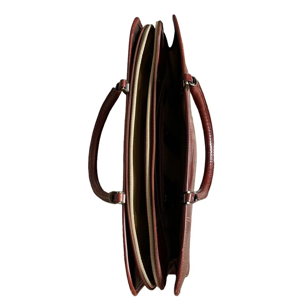 Authentic Chiarugi Genuine Leather Briefcase - Picture 12 of 15